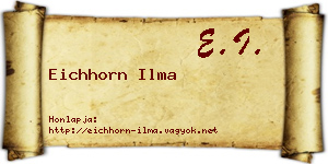 Eichhorn Ilma névjegykártya